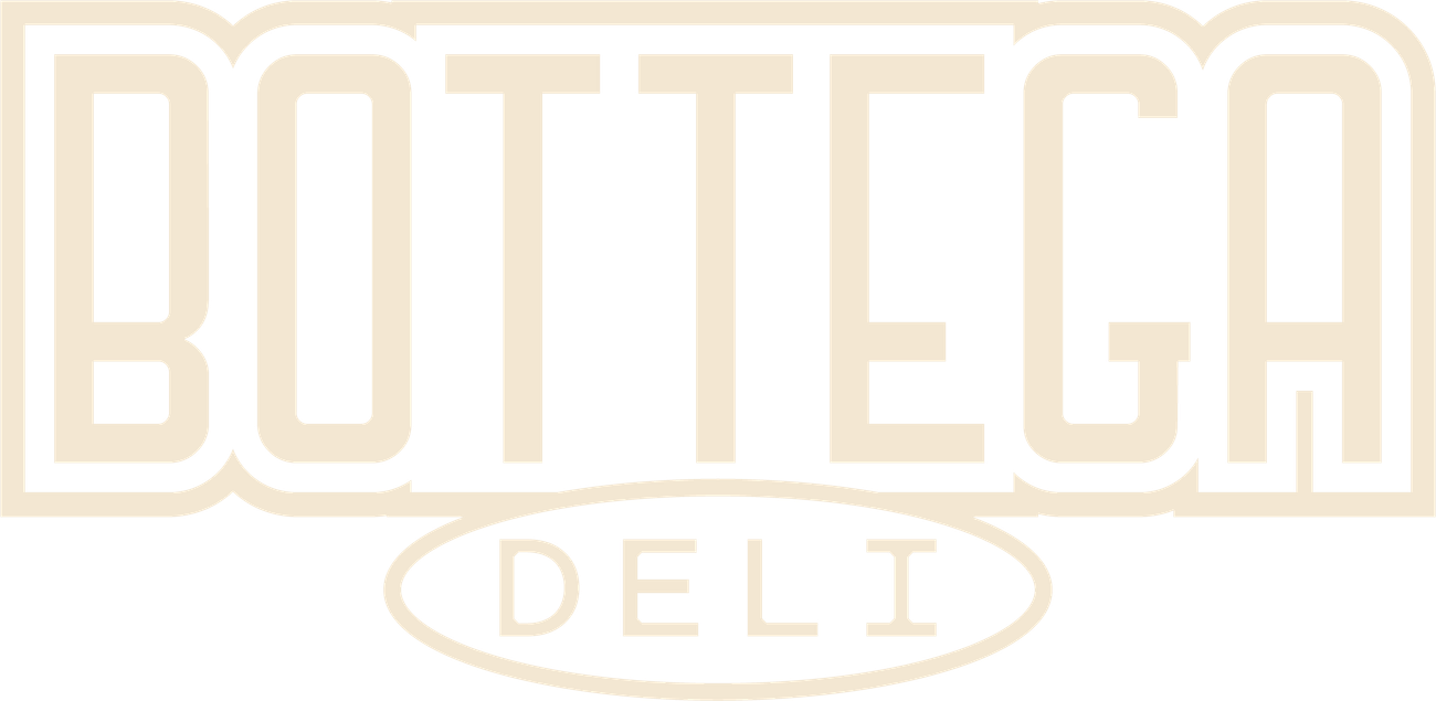 Cream style Bottega Deli logo