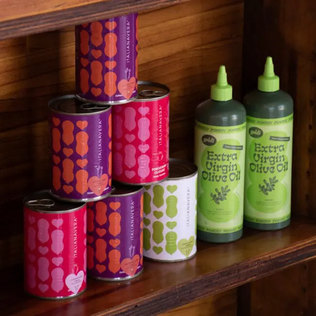 Goldi olive oil as part of the retail selection at Bottega Deli.